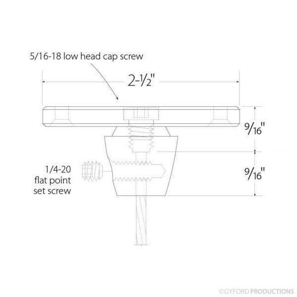 Gyford EZ Wire 1/8" Wire Ceiling Mount with Base Plate EZ-A27