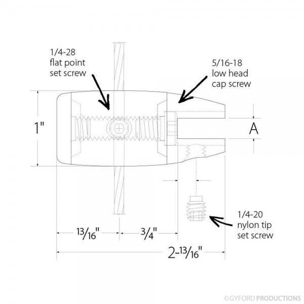 Gyford EZ Wire Single Panel Clip for 1/8" Wire