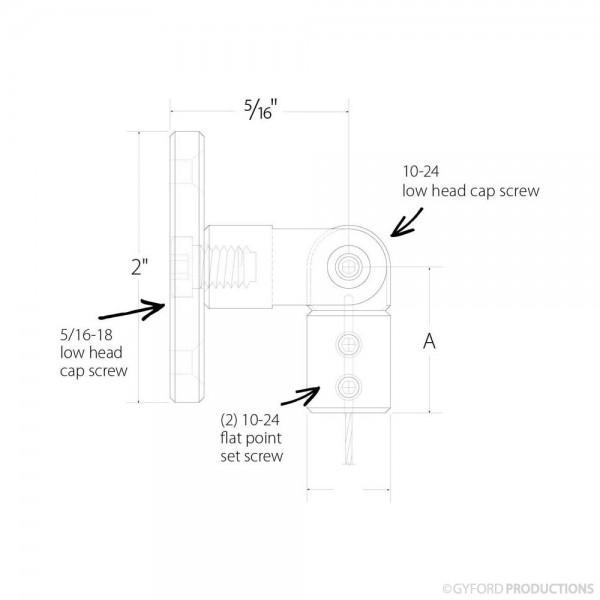 Hinged Top Mount for Gyford WS Wire Systems - WS-A6B