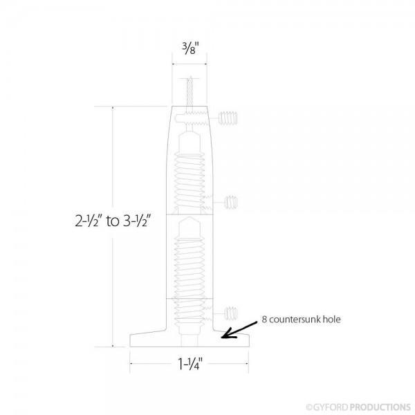 WL 3/64" Wire Bottom Mount Gyford Turnbuckle - WL-A41