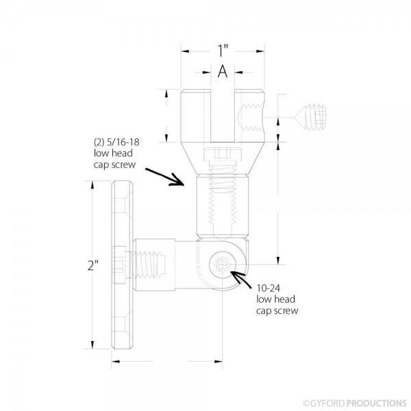 Gyford WS Series Adjustable Hinged Surface Mount Panel Grippers